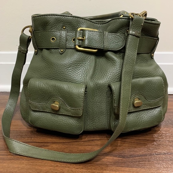 Cole Haan Medium Convertible Green Pebbled Tote - Picture 2 of 15